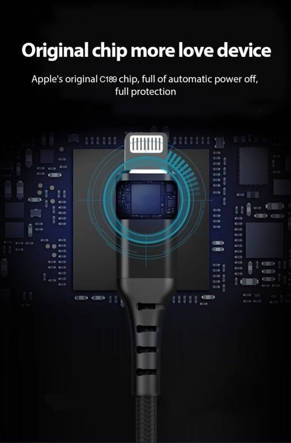 Apple MFI Certified USB A to Lightning Cable 2M