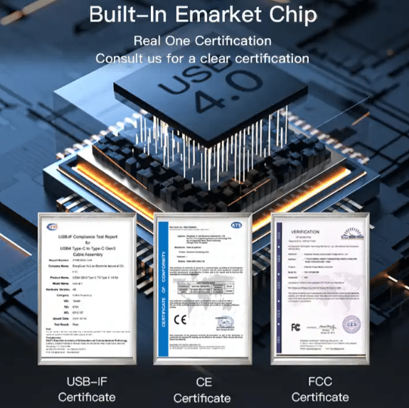 SATYAmarket 100w Type-c Pd Charging and 8k Data Sync Cable USB4.0 Gen3