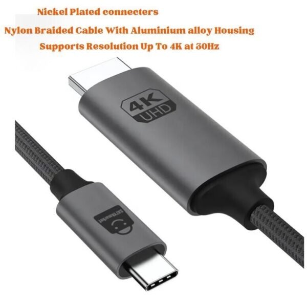 SATYAmarket 4K USB3.1 Type C Male to HDMI Male Cable
