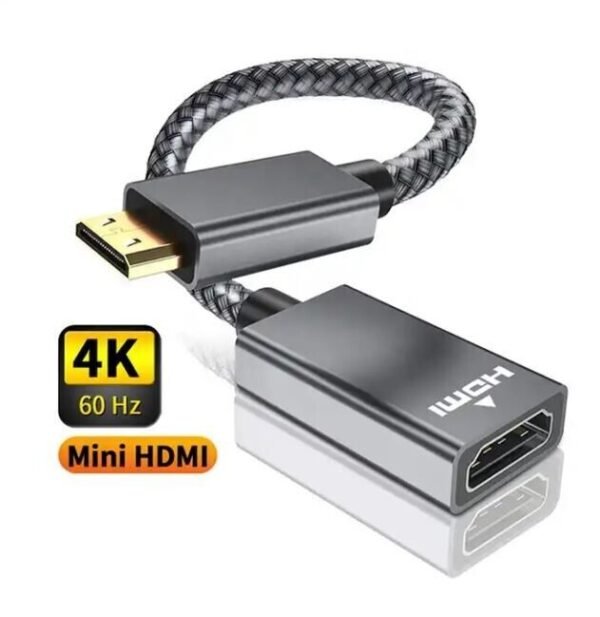 SATYAmarket 4K Mini HDMI Male to HDMI A Female Connector