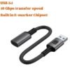 SATYAmarket USB A 3.1 Male to USB C Female Cable Adapter