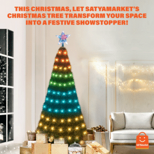 Pop Up Christmas Tree Flashing Tinsel 1.5m