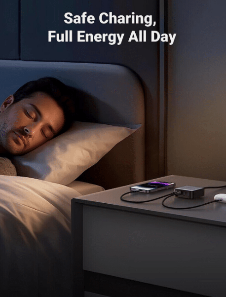 SATYAmarket 65W 4 port Charging Station USB A and C Ports.