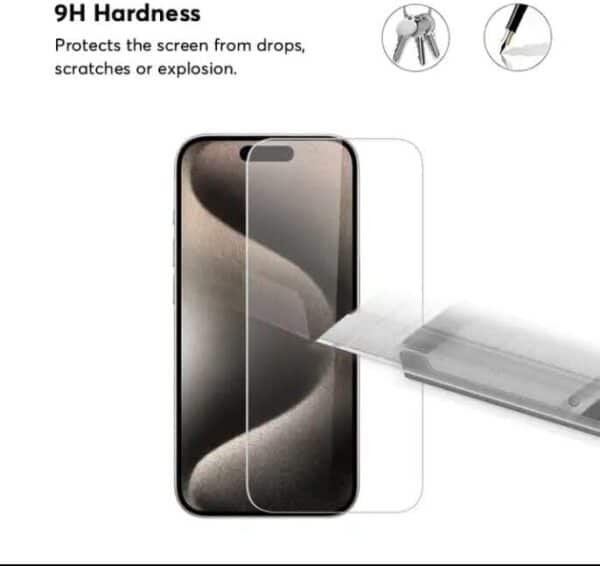 Tempered Glass Screen Protector for iPhone 15/14/13/12/11/XR - 9H Hardness, Bubble Free, Scratch Free, Easy to Install Premium Shield for Your Mobile Phone Screen Protection 5