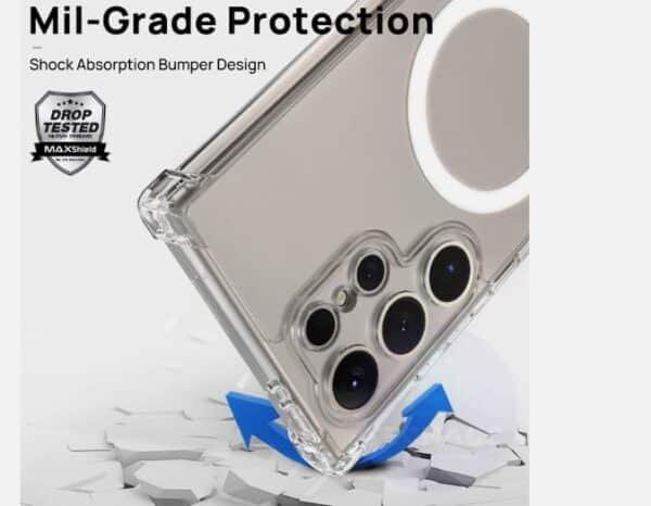 Samsung Mag-Safe Clear Phone case for Samsung Galaxy S23 FE, S22, S22 Ultra, S22 Plus, S23, S23 Ultra, S23 Plus, S21, S21 Plus, Z Fold 5, Z Fold 4, Z Flip 5 Magnetic Phone Cover 2