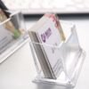 SATYAmarket 2 / 4 / 8 Pack Clear Business Card Holder, Acrylic Business Card Holder Stand for Desk, Plastic Photo Card Holder Stand for Home Office Desktop Countertop 5
