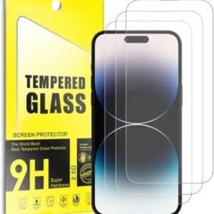 Tempered Glass Screen Protector for iPhone 15/14/13/12/11/XR - 9H Hardness, Bubble Free, Scratch Free, Easy to Install Premium Shield for Your Mobile Phone Screen Protection