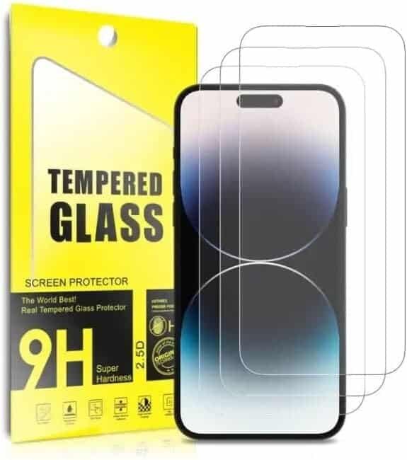 Tempered Glass Screen Protector for iPhone 15/14/13/12/11/XR - 9H Hardness, Bubble Free, Scratch Free, Easy to Install Premium Shield for Your Mobile Phone Screen Protection