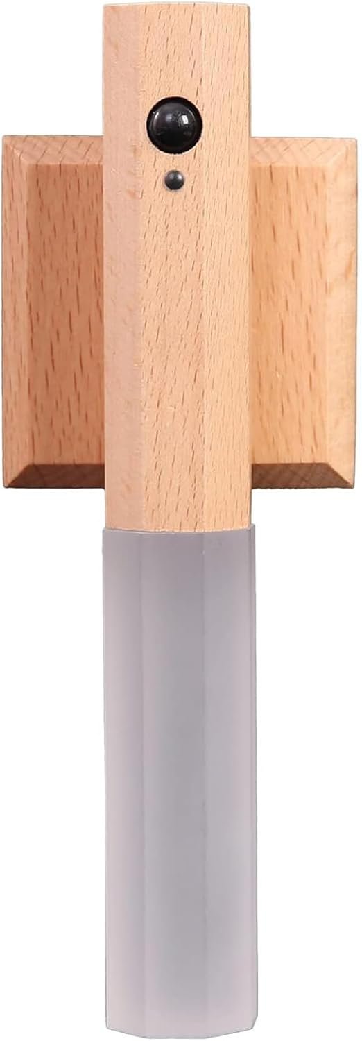 SATYAmarket Motion Sensor Night Light | Plug in Wall Smart Automatic Rechargeable Light Portable Stairway, Wooden Wall Sconce Battery Powered Cabinet Lights Sunset Lamp 1