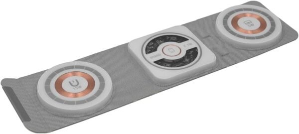 3 in 1 W-127 Wireless Fast Charging Station,15W Foldable Wireless Charger Pad Mat for Apple Watch All Series iPhone and Airpods Android Smartwatch Portable Charger, Strong Magnetic Attraction (White) 2