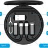 SATYAmarket 8-in-1 Multifunctional Charging and Data Transfer Storage Box with Adapters and Card Slots 3