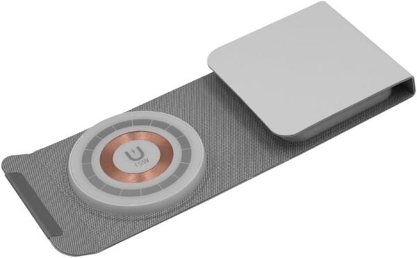 3 in 1 W-127 Wireless Fast Charging Station,15W Foldable Wireless Charger Pad Mat for Apple Watch All Series iPhone and Airpods Android Smartwatch Portable Charger, Strong Magnetic Attraction (White) 1