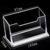 SATYAmarket 2 / 4 / 8 Pack Clear Business Card Holder, Acrylic Business Card Holder Stand for Desk, Plastic Photo Card Holder Stand for Home Office Desktop Countertop 4