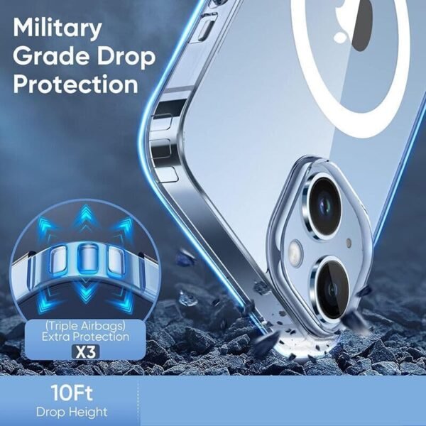 Clear Phone Case for iphone 15 14 13 12 11 XR, Military-Grade Protection, Shockproof, Magnetic Phone Case 5