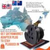 SATYAmarket SAA Certified UK,USA,CA to AU,NZ Adapter Plug, Insulated Pins International Power Adapter China Socket, Australia, New Zealand Travel Power Plug, Black