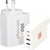 SATYAmarket 100W GaN Charger - 4 Port Fast Charging, SAA/RCM Compliant, GaN Technology, Compact and Portable Design - Ideal for Tablets, Laptops, Smartphones -