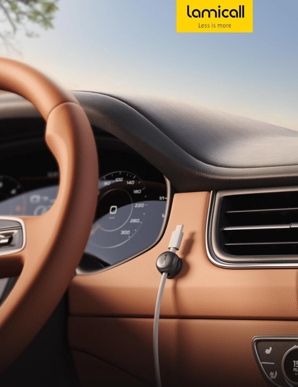 6-Pack Cable Clips – Spring Cord Organizers for Desk, Nightstand, and Car – Adhesive Wire Holders with 8mm Slots