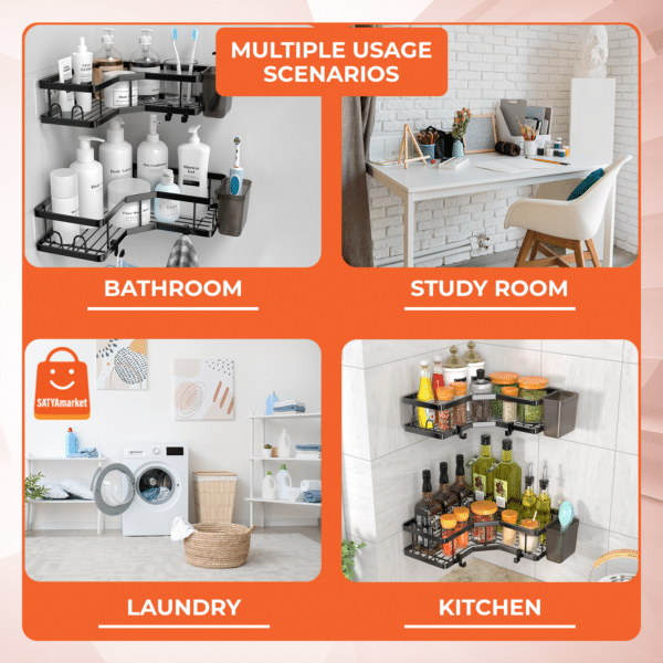 SATYAmarket Shower Caddy Corner Shelf