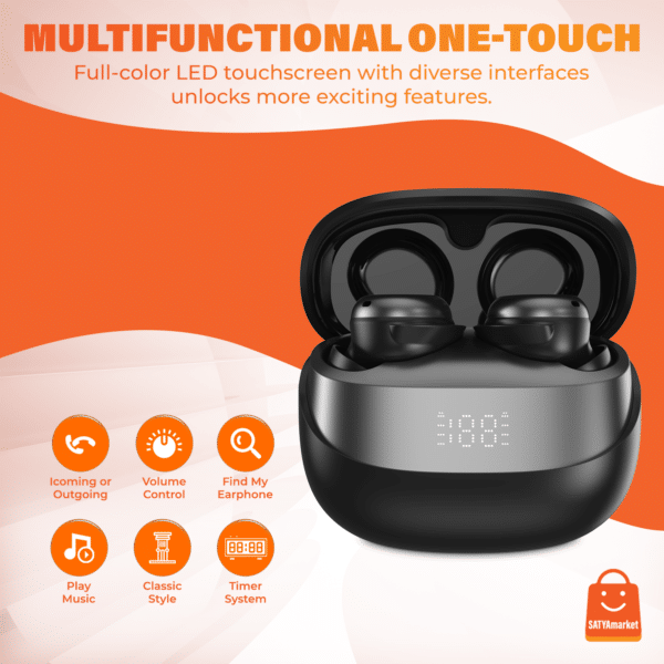 SATYAmarket Mini Wireless Earbuds for Sleeping – in-Ear Bean-Shaped Bluetooth 5.3 Earphones