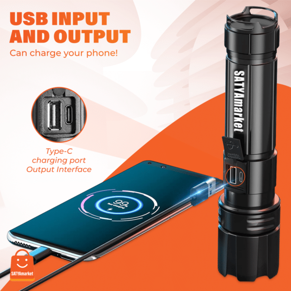 LED Flashlight Super Bright Rechargeable Torch Light