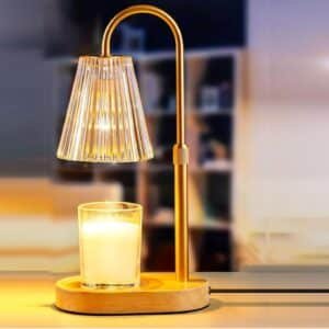 Candle Warmer Lamp with Timer and Dimmer,Adjustable Height Wax Melt Warmer with 2 Bulbs for Scented Jar Candles, Home Decor Gifts for Girl Friend Mom Sister Women, No Flame No Smoke Warming Light