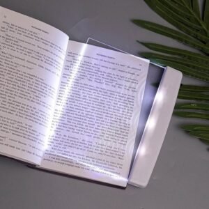 Juesi LED Book Light Panel, Wireless Full Page Reading Illuminator, Clear White Light for Night Reading, Flat Panel Design