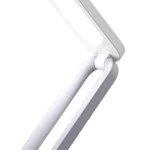 Rechargeable LED Desk Lamp, Foldable Portable Desk Light with 3 Brightness Levels, Battery Operated Wireless Table Lamp for Office, Home, Reading, Study, Bedside, Eye-Caring Dimmable Light (White)